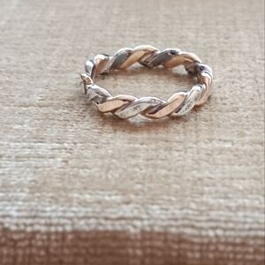 Gold and Silver Tone Twisted Band